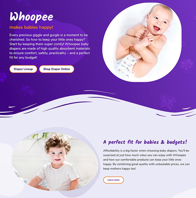 Whoopee Diapers Malaysia Website