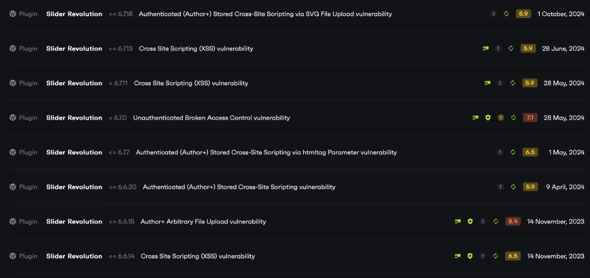 sr vulnerabilities